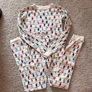 Hanna Andersson Cream Pajamas with Colorful Lights